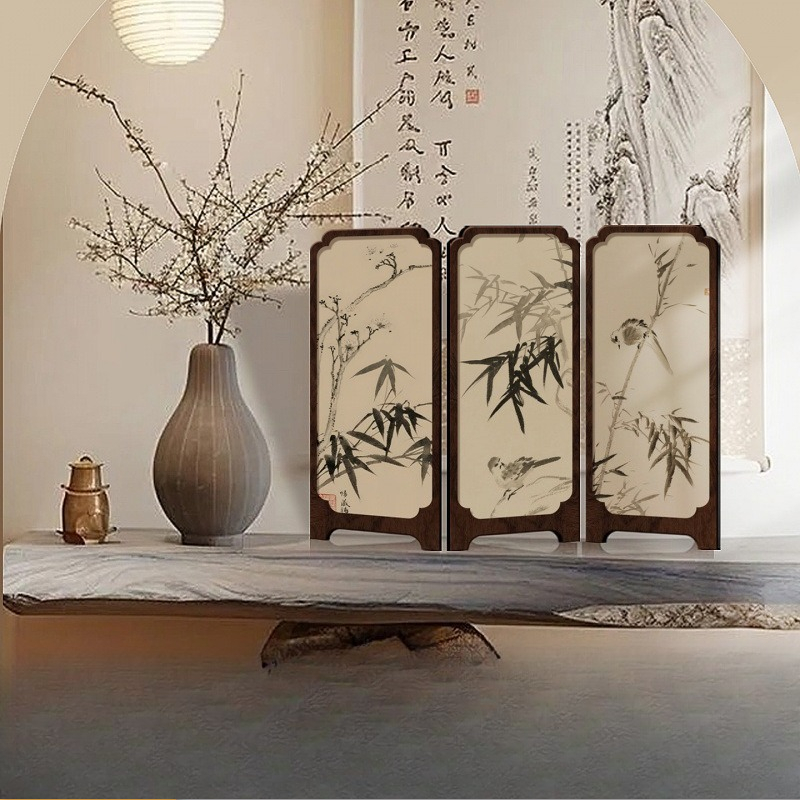Room Divider Bamboo - Yeni Çin Mürekkep Bambu Mini Masa