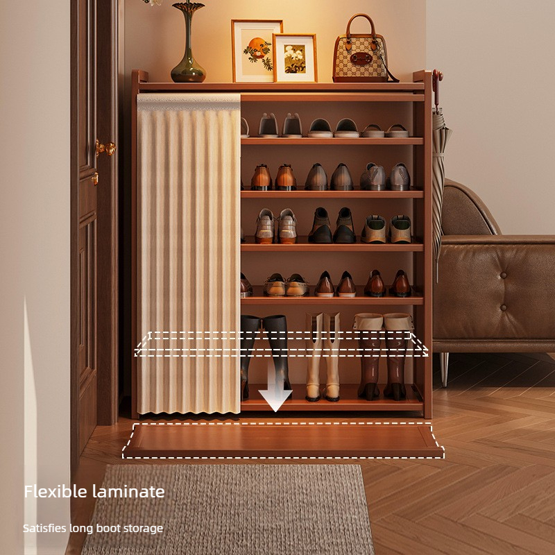 Room Divider Bamboo - Hafif Lüks Toz Geçirmez Kumaş Perdeli