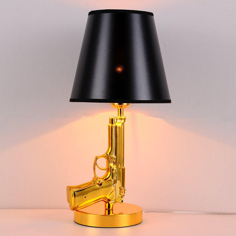 Floor Lamp Arched - Altın kaplama tabanca masa masa lambası