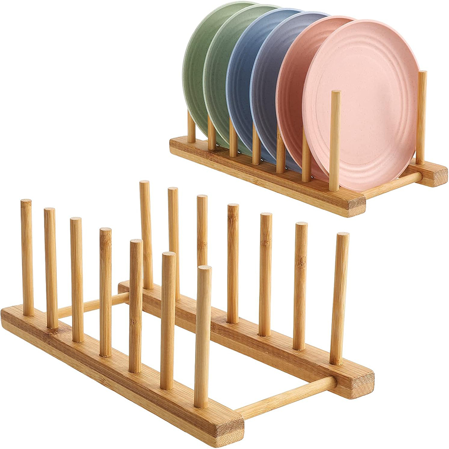 Room Divider Bamboo - 1 adet/2 adet Bambu Bulaşıklık, Plaka