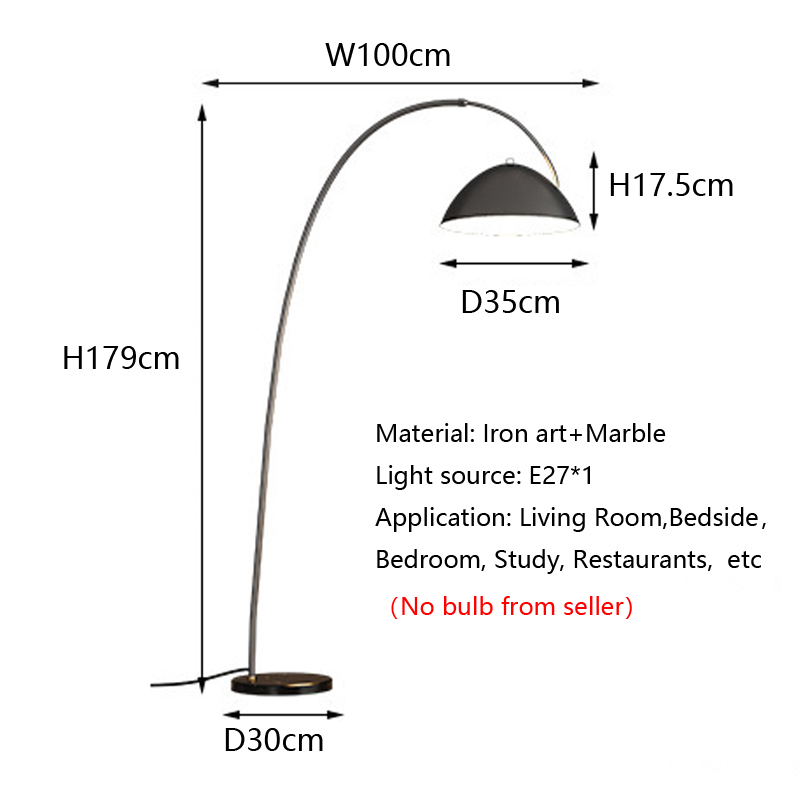 Modern İskandinav Mermer Balık - Floor Lamp Arched incelemesi ve fiyatı