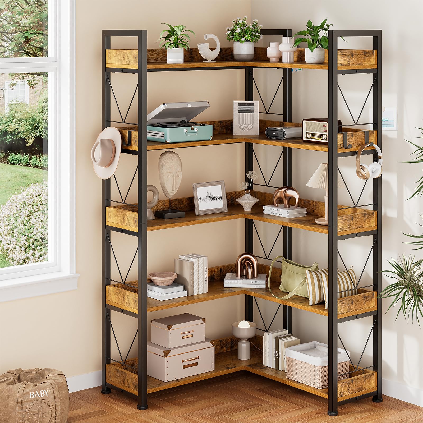 JHK 65 inç L Şeklinde Kitaplık - Bookshelf 5 Tier incelemesi ve fiyatı