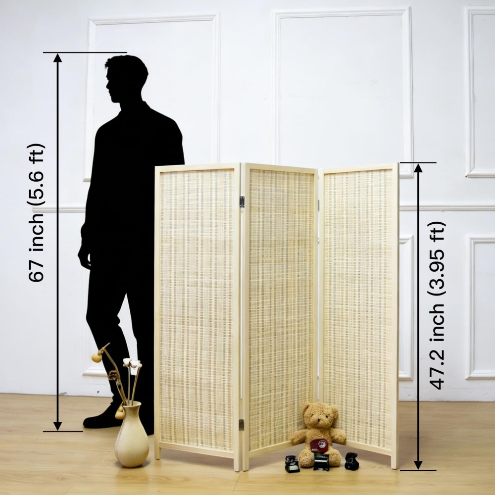 3 Panel Kısa Oda Bölme Perdesi - Room Divider Bamboo incelemesi ve fiyatı
