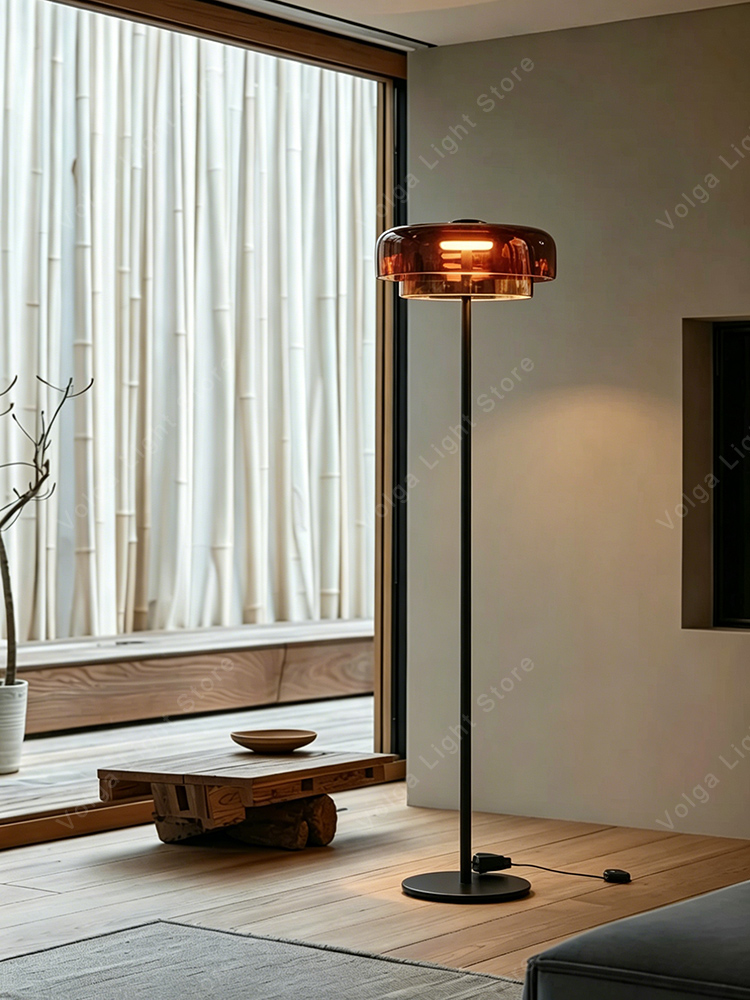 İskandinav Lüks Cam Turuncu Ye - Floor Lamp Arched incelemesi ve fiyatı