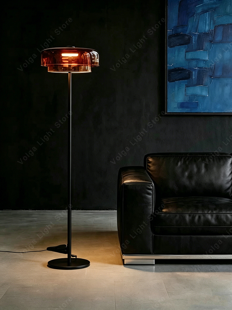 İskandinav Lüks Cam Turuncu Ye - Floor Lamp Arched incelemesi ve fiyatı