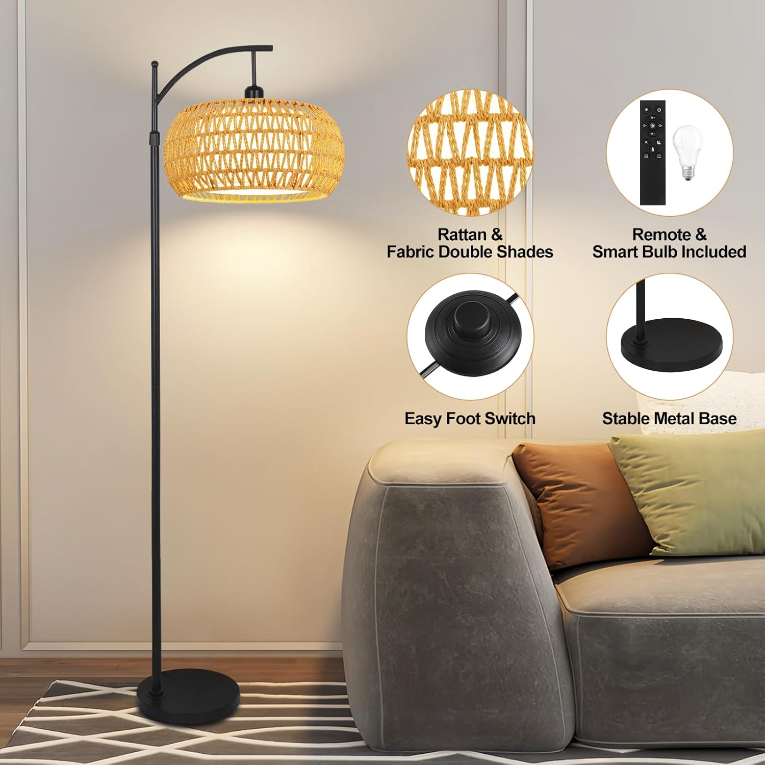 Oturma Odası için Ark Şeklinde - Floor Lamp Arched incelemesi ve fiyatı