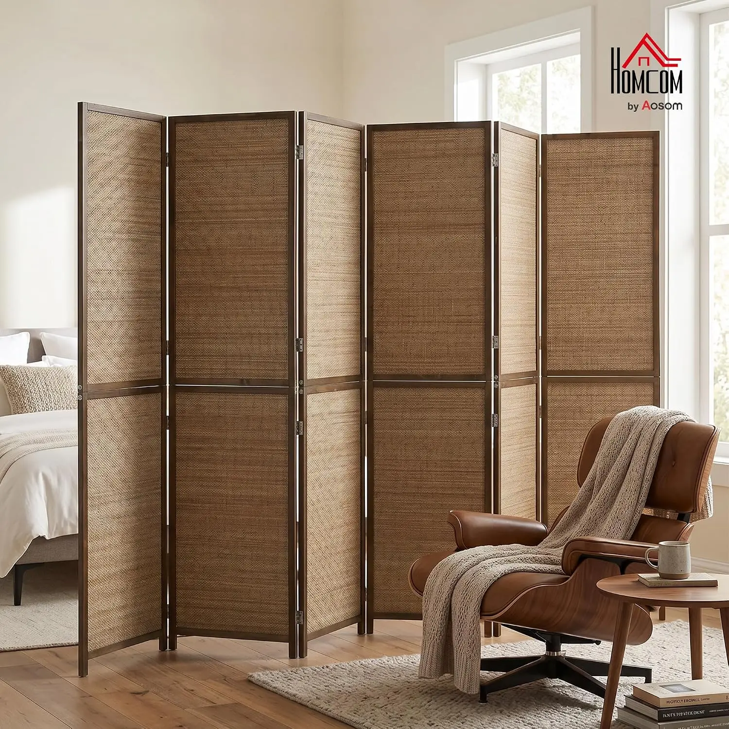 6 FT Room Divider, 6 Panel Han - Room Divider Bamboo incelemesi ve fiyatı