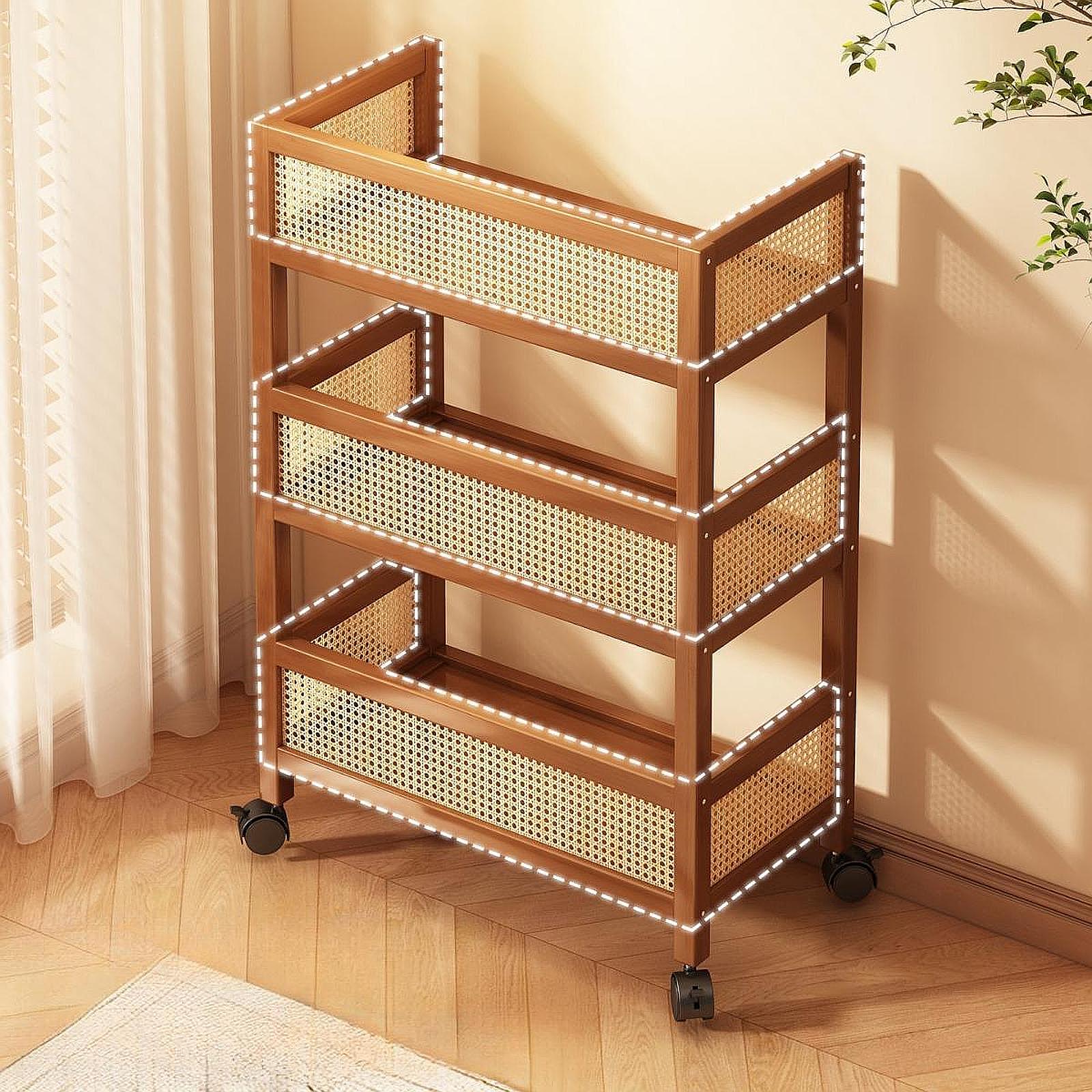 3 Katlı Tekerlekli Servis Arab - Room Divider Bamboo incelemesi ve fiyatı