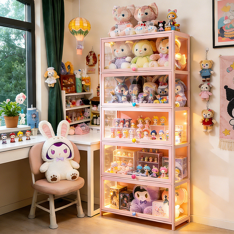 Sağlam Pembe Cam Kapılı Vitrin - Room Divider Bamboo incelemesi ve fiyatı