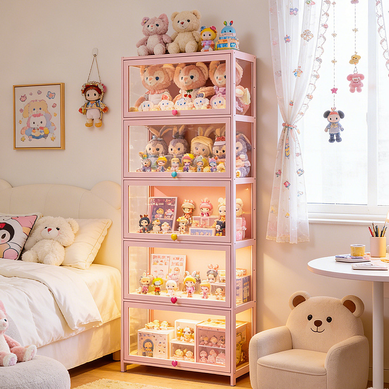 Sağlam Pembe Cam Kapılı Vitrin - Room Divider Bamboo incelemesi ve fiyatı