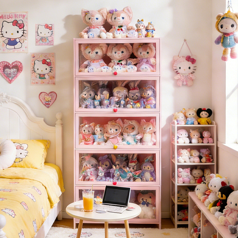 Sağlam Pembe Cam Kapılı Vitrin - Room Divider Bamboo incelemesi ve fiyatı