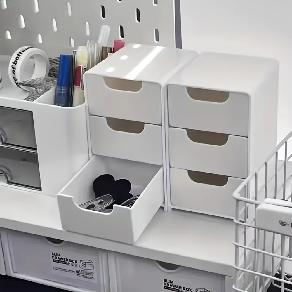 Şık 3 Katlı Çekmeceli Masa Düz - Pegboard Office Organizer incelemesi ve fiyatı