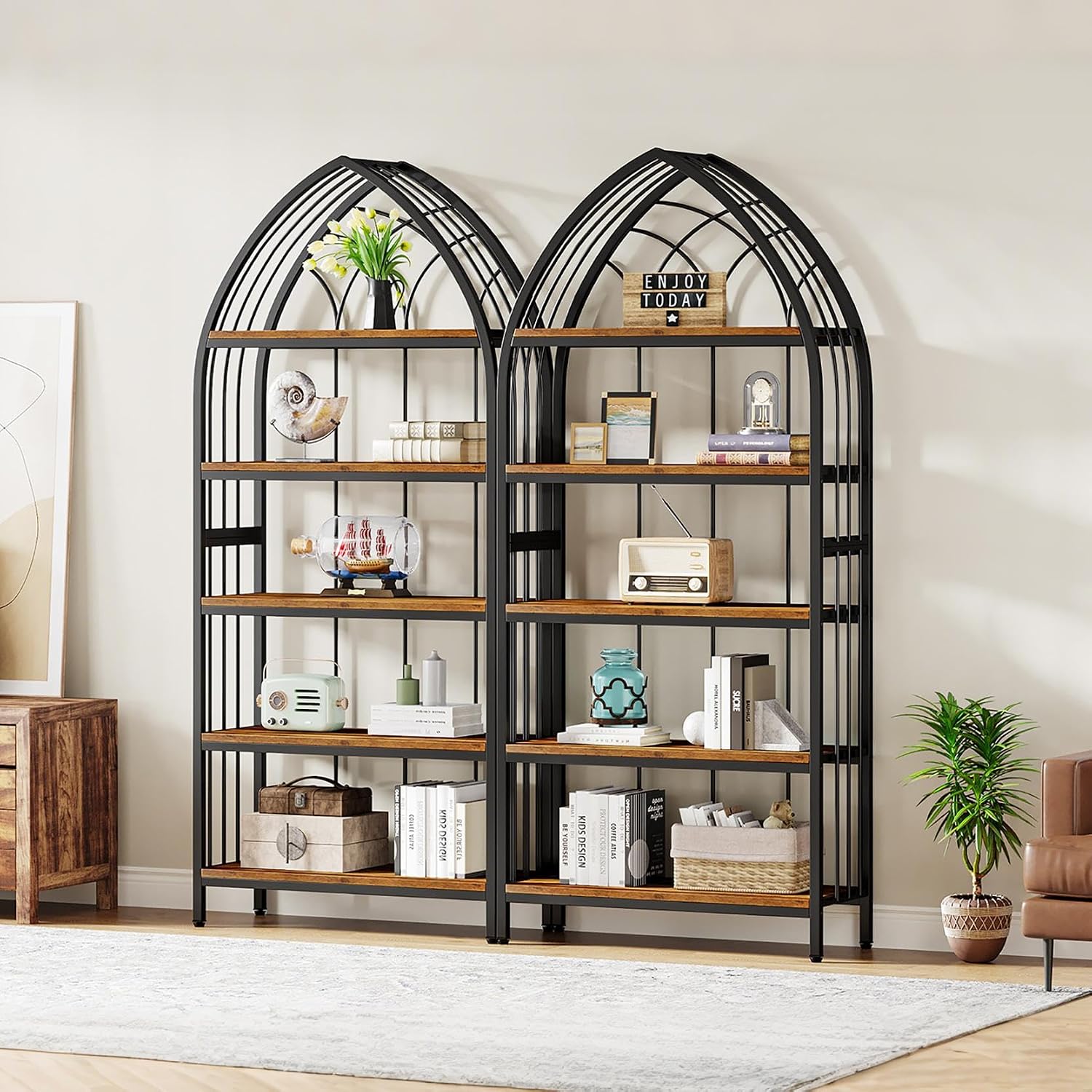 5 Katlı, 74,8 inç Yüksekliğind - Bookshelf 5 Tier incelemesi ve fiyatı