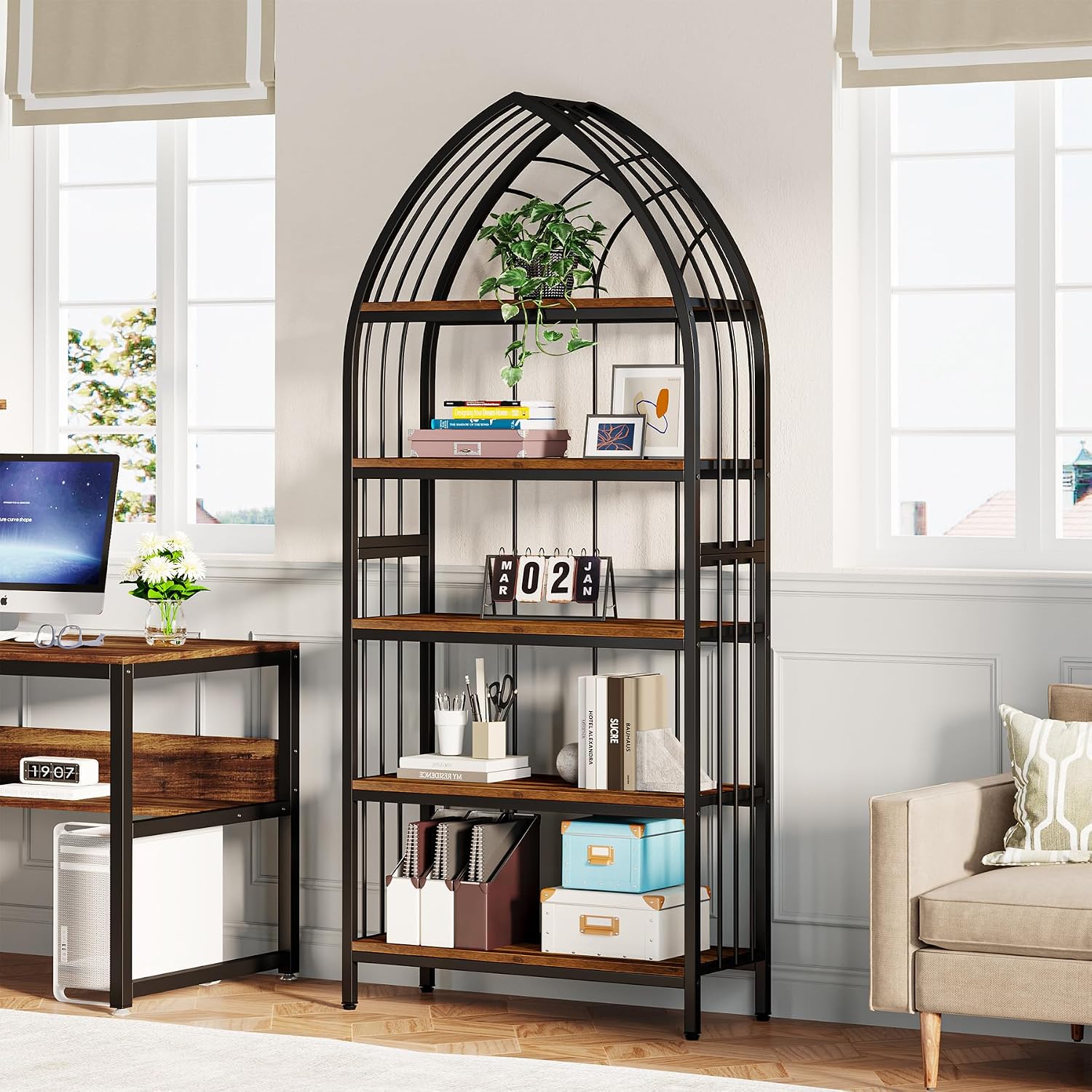 5 Katlı, 74,8 inç Yüksekliğind - Bookshelf 5 Tier incelemesi ve fiyatı