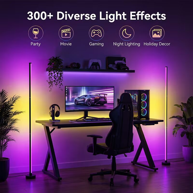 RGBIC LED Köşe Lambası, Uygula - Floor Lamp Arched incelemesi ve fiyatı